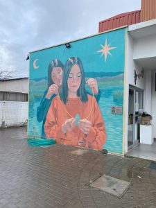 A mural on a wall in Santiago, Chile
