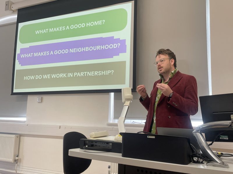 Daniel Pitt from Old Diorama presenting